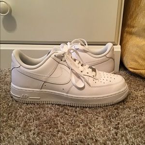 Nike Air Force Ones (all white, worn once)